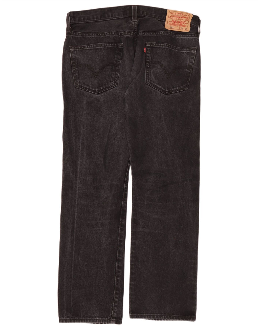 Levi's Herren 501 Straight Jeans W34 L30 Schwarze Baumwolle