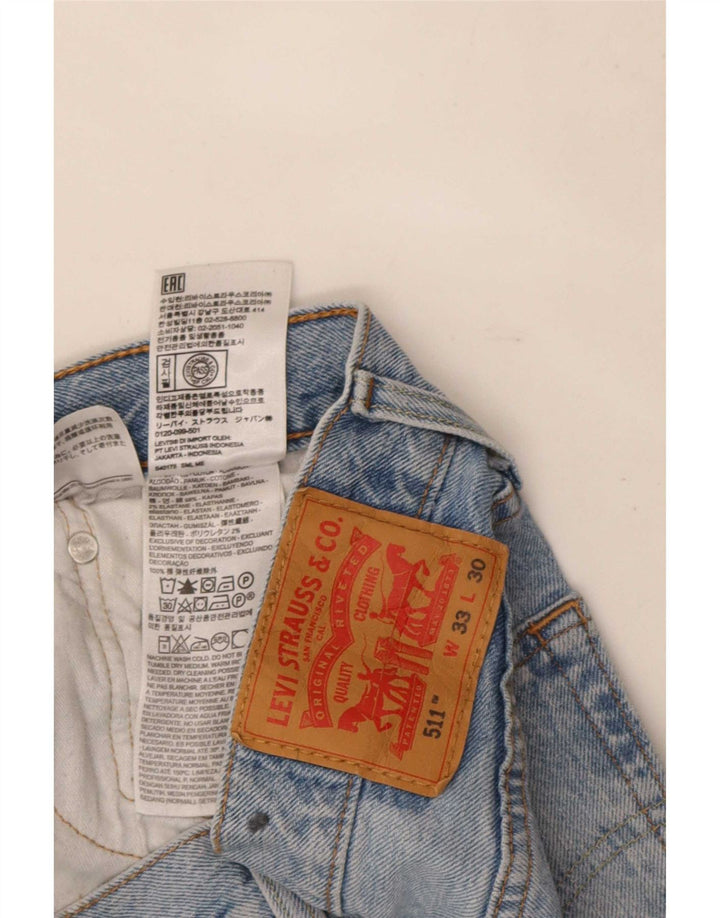Levi's Herren 511 Slim Jeans W33 L30 Blaue Baumwolle