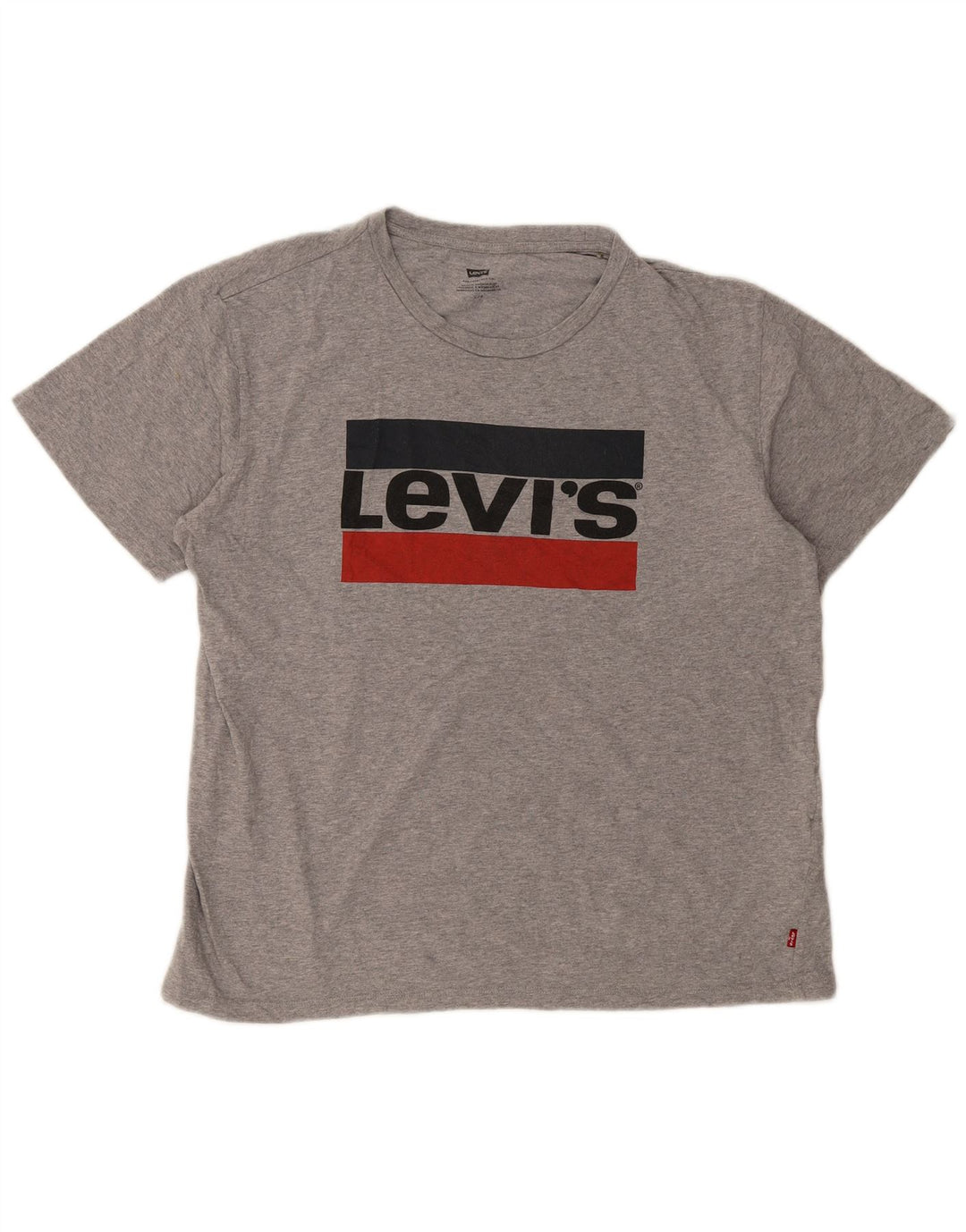 Levi's Herren-T-Shirt mit Grafik, groß, grau gesprenkelte Baumwolle