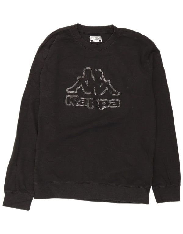 Kappa Herren Graphic Sweatshirt Pullover XL Schwarz Baumwolle