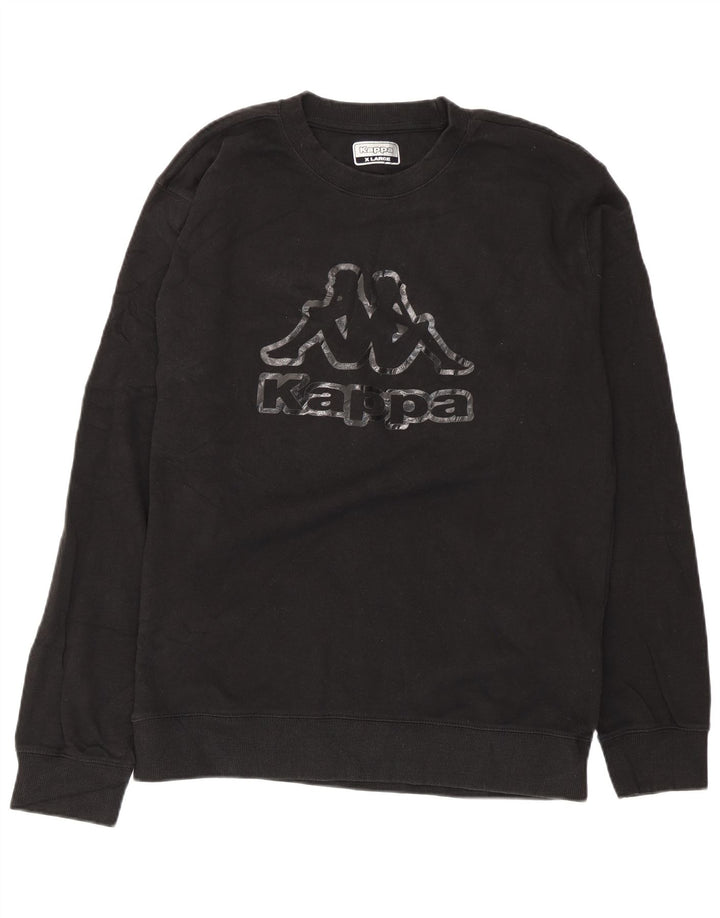 Kappa Herren Graphic Sweatshirt Pullover XL Schwarz Baumwolle
