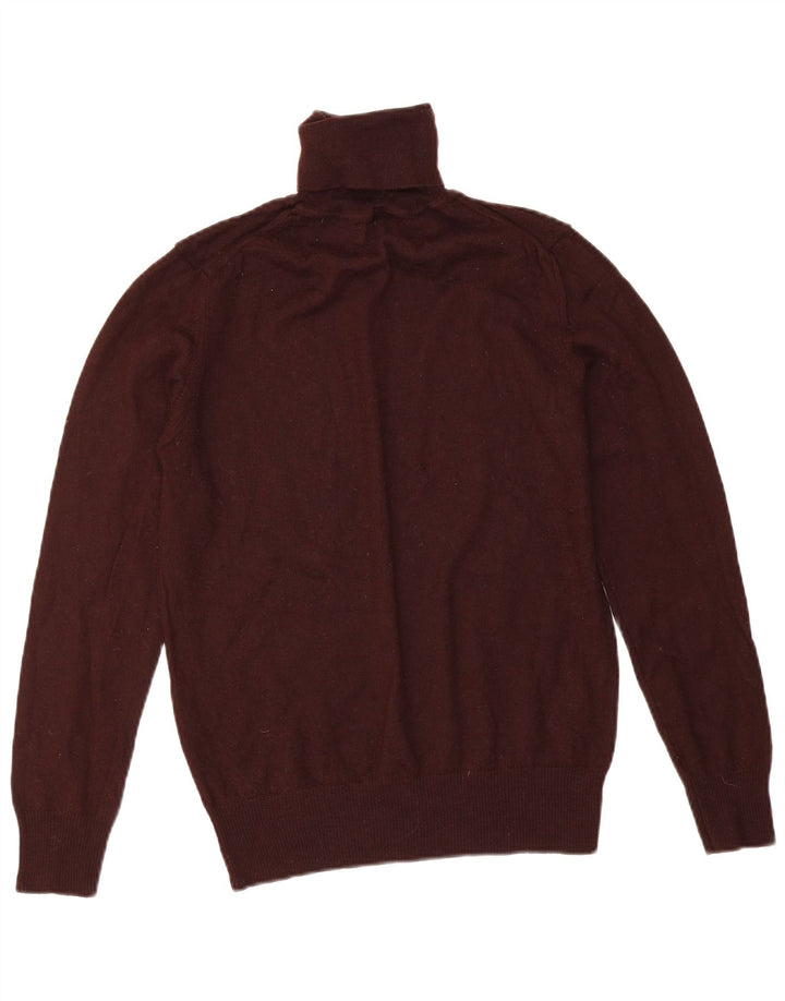 Zara Herren-Pullover mit Rollkragen, groß, Burgunderrot, Acryl