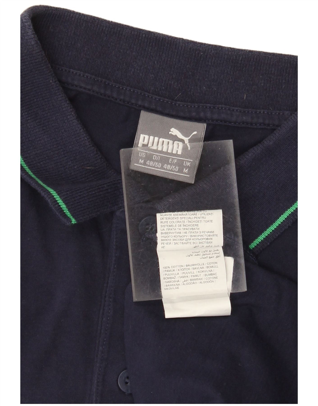 Puma Herren-Poloshirt, mittelmarineblaue Baumwolle