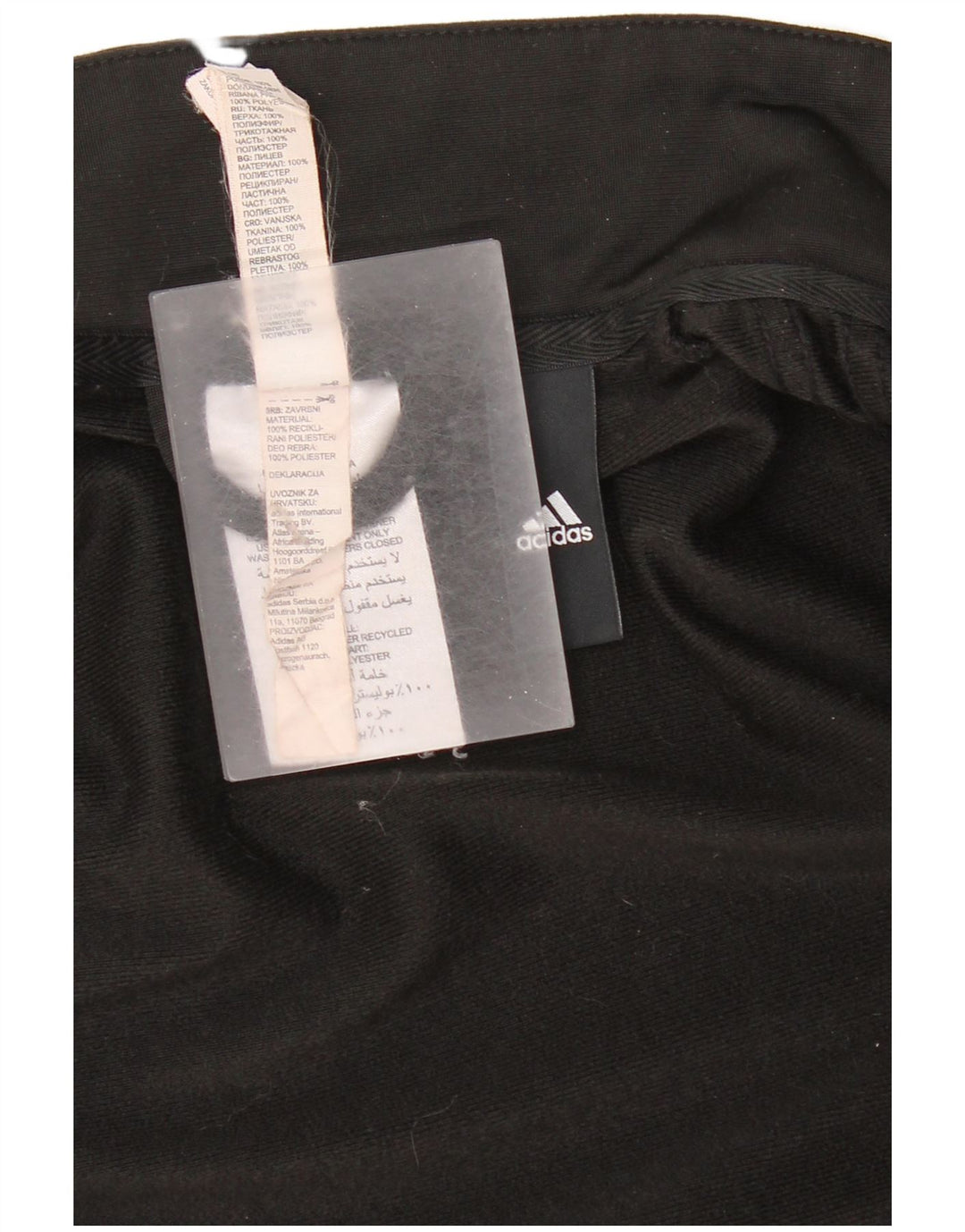 Adidas Herren-Trainingsanzug-Top-Jacke aus mittelschwarzem Polyester