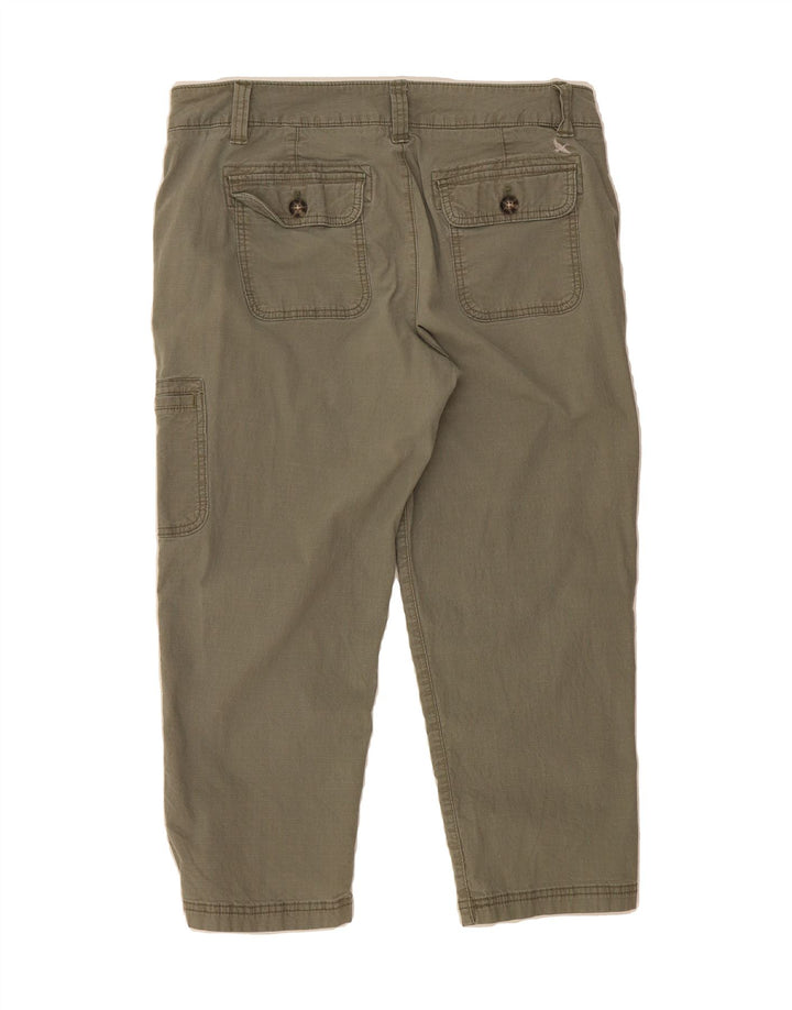 EDDIE BAUER Womens Cargo Capri Trousers US 12 Large W34 L23 Green Check Vintage Eddie Bauer and Second-Hand Eddie Bauer from Messina Hembry 