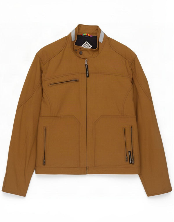 Tucano Urbano Herren Racer Jacke UK 44 2XL Beige Baumwolle