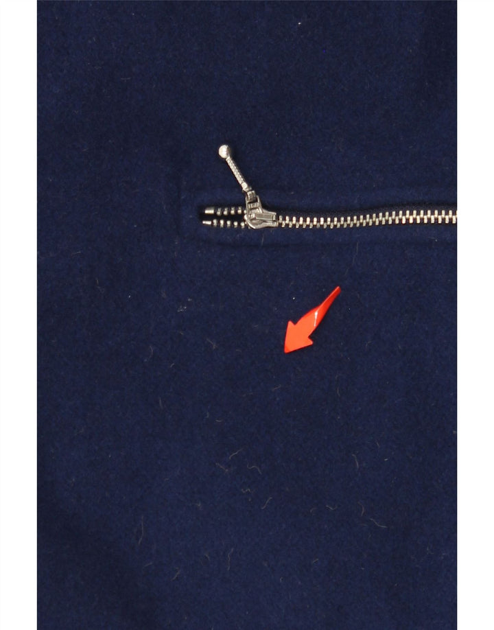 SCHMEINCK Damenmantel UK 16 Große marineblau karierte Wolle