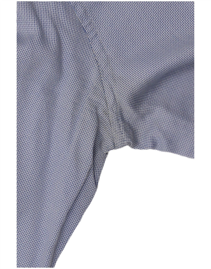 Slim-Fit-Hemd für Herren von Zara, klein, blau gepunktet, Baumwolle