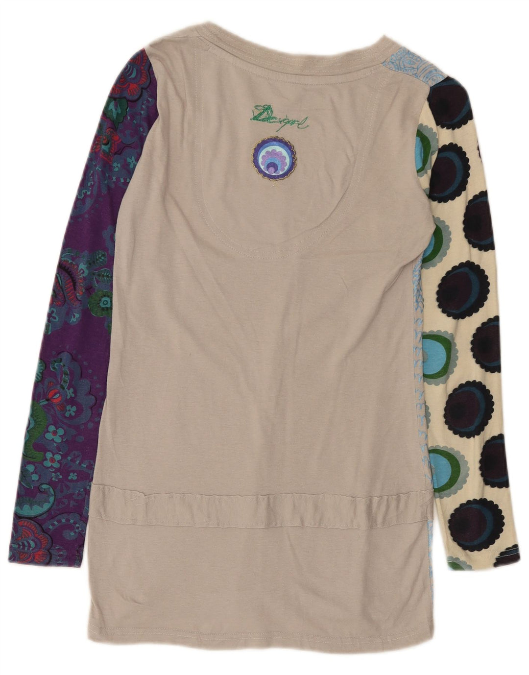Desigual Damen-Tunika-Oberteil mit abstraktem Muster, UK 6 XS, mehrfarbig