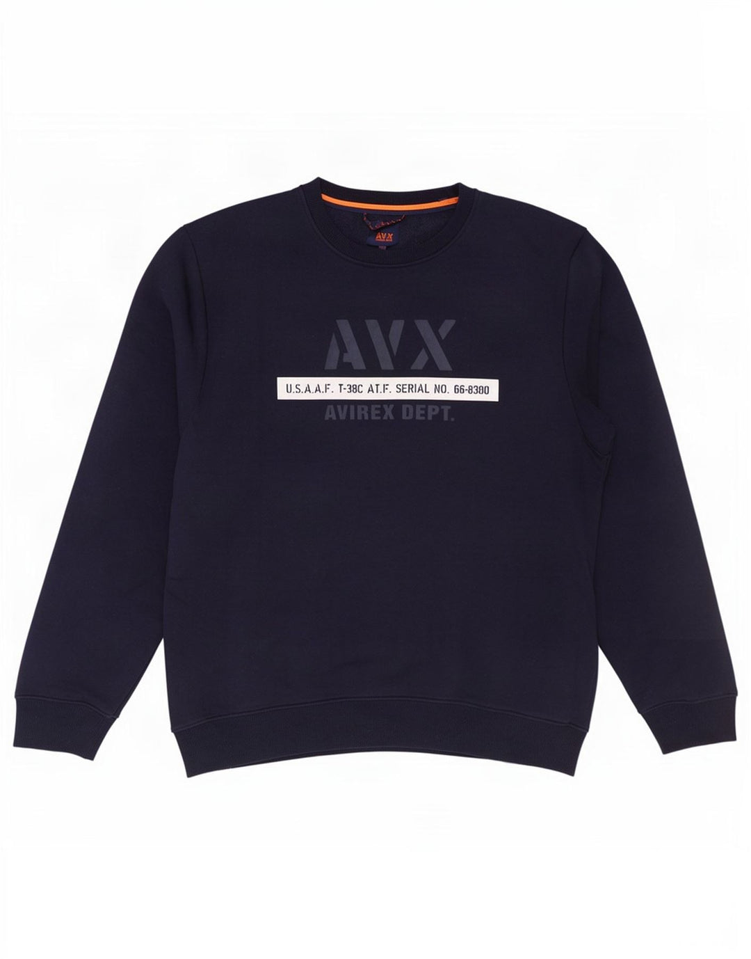 Avirex Herren-Sweatshirt mit Grafik, 2XL, Marineblau, Polyester