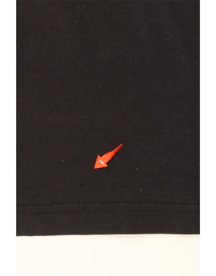 DIESEL Herren Grafik-T-Shirt-Oberteil aus mittelschwarzer Baumwolle