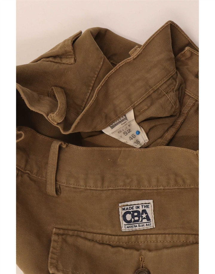 Carrera Gerade Herren-Cargohose W36 L33 Beige Baumwolle