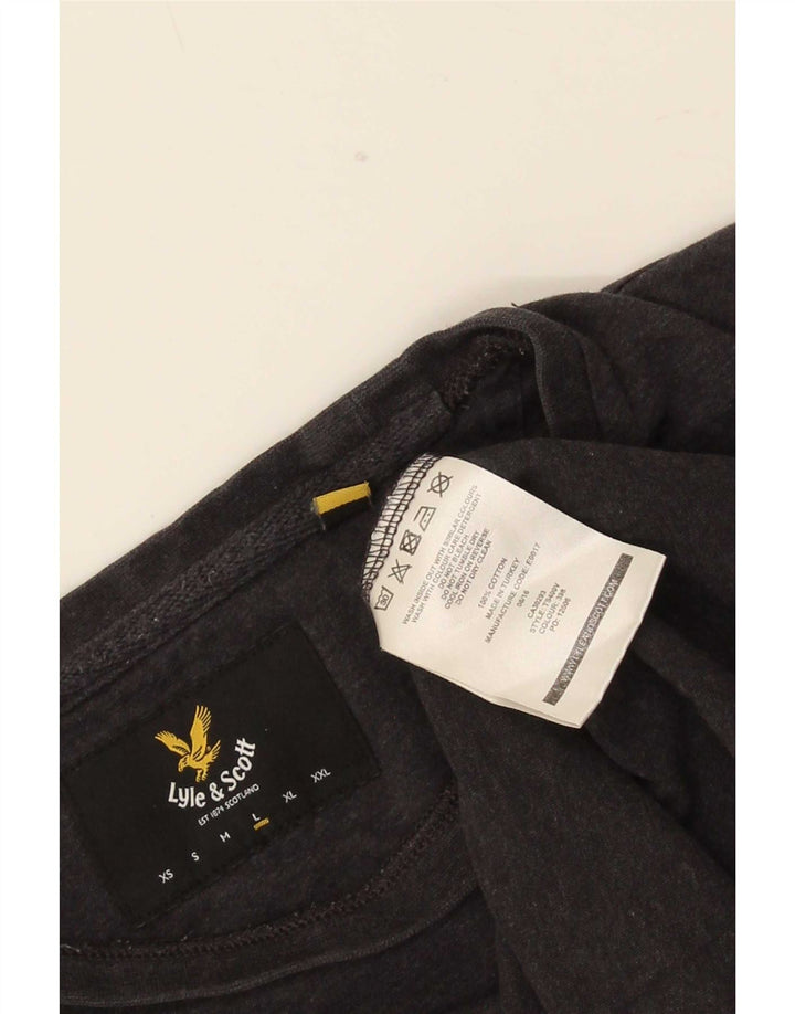 Lyle & Scott Herren T-Shirt Top Large Grau Baumwolle