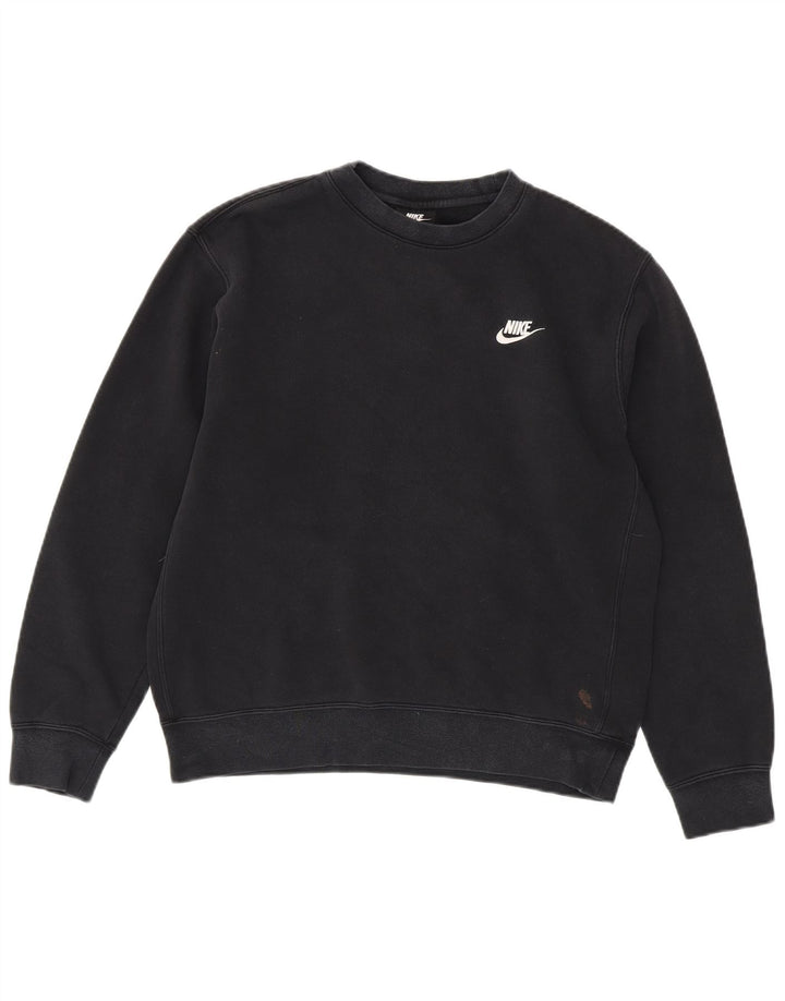 NIKE Herren-Sweatshirt-Pullover, mittelschwarz, Baumwolle