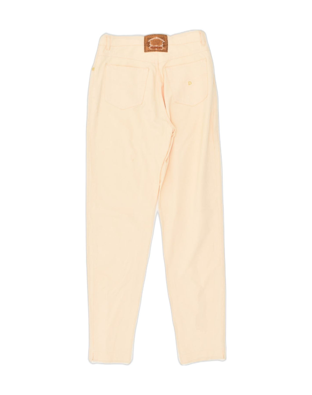 DISMERO Womens Slim Casual Trousers W26 L32 Beige Cotton | Vintage DISMERO | Thrift | Second-Hand DISMERO | Used Clothing | Messina Hembry 