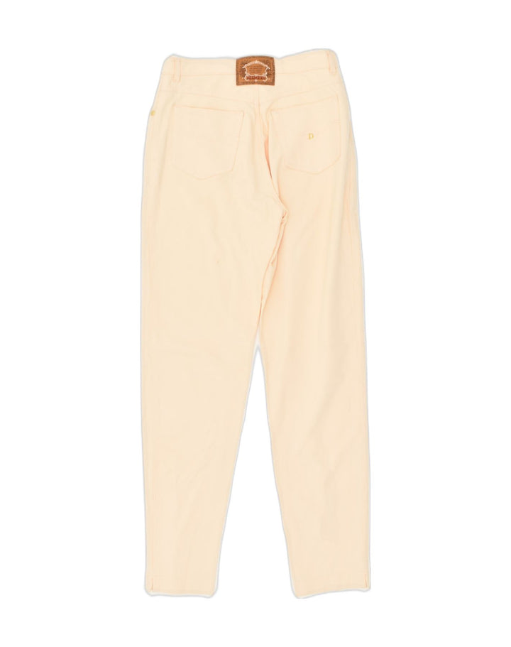 DISMERO Womens Slim Casual Trousers W26 L32 Beige Cotton | Vintage DISMERO | Thrift | Second-Hand DISMERO | Used Clothing | Messina Hembry 