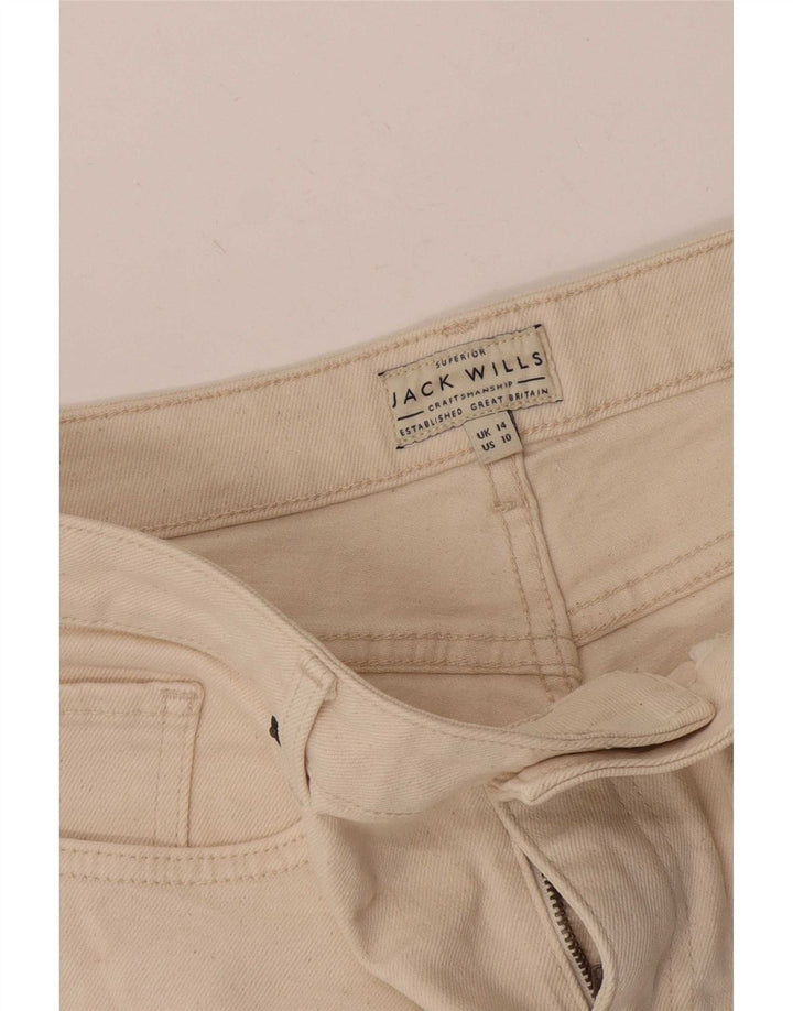 Jack Wills Damen-Jeansshorts, UK 14, Größe L W32, gebrochenes Weiß