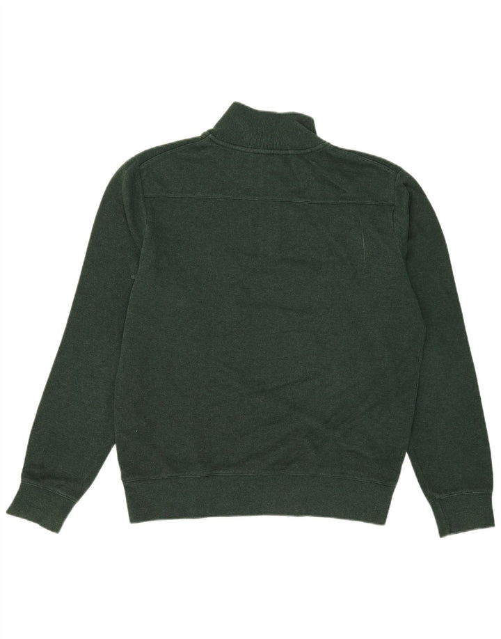 Gant Herren-Pullover mit Reißverschluss am Hals, große grüne Baumwolle
