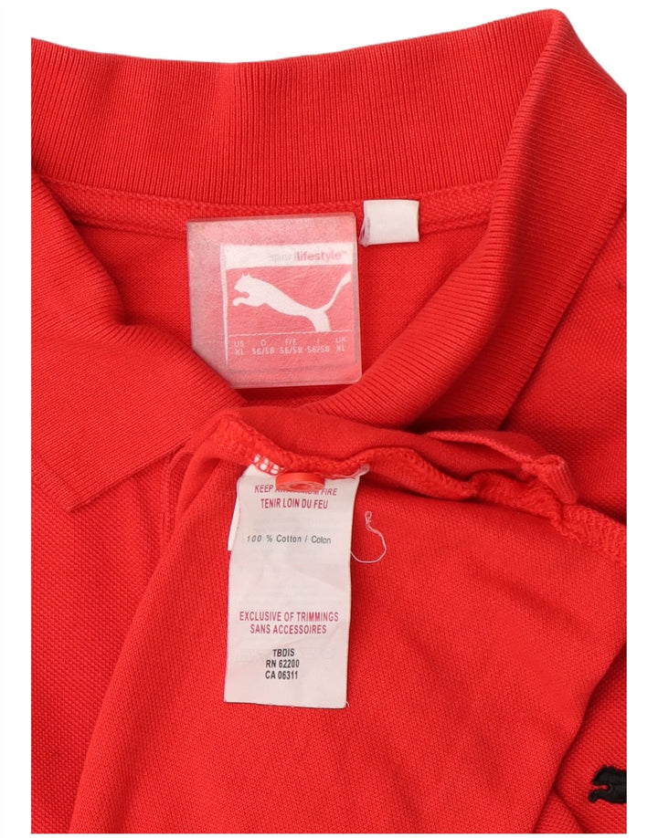 Puma Herren Poloshirt XL Rot Baumwolle