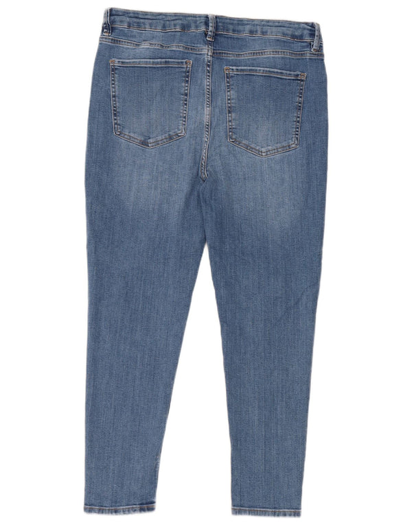 Marks & Spencer Damen The Ivy Crop Skinny Jeans UK 16 Large W32 L25 Blau
