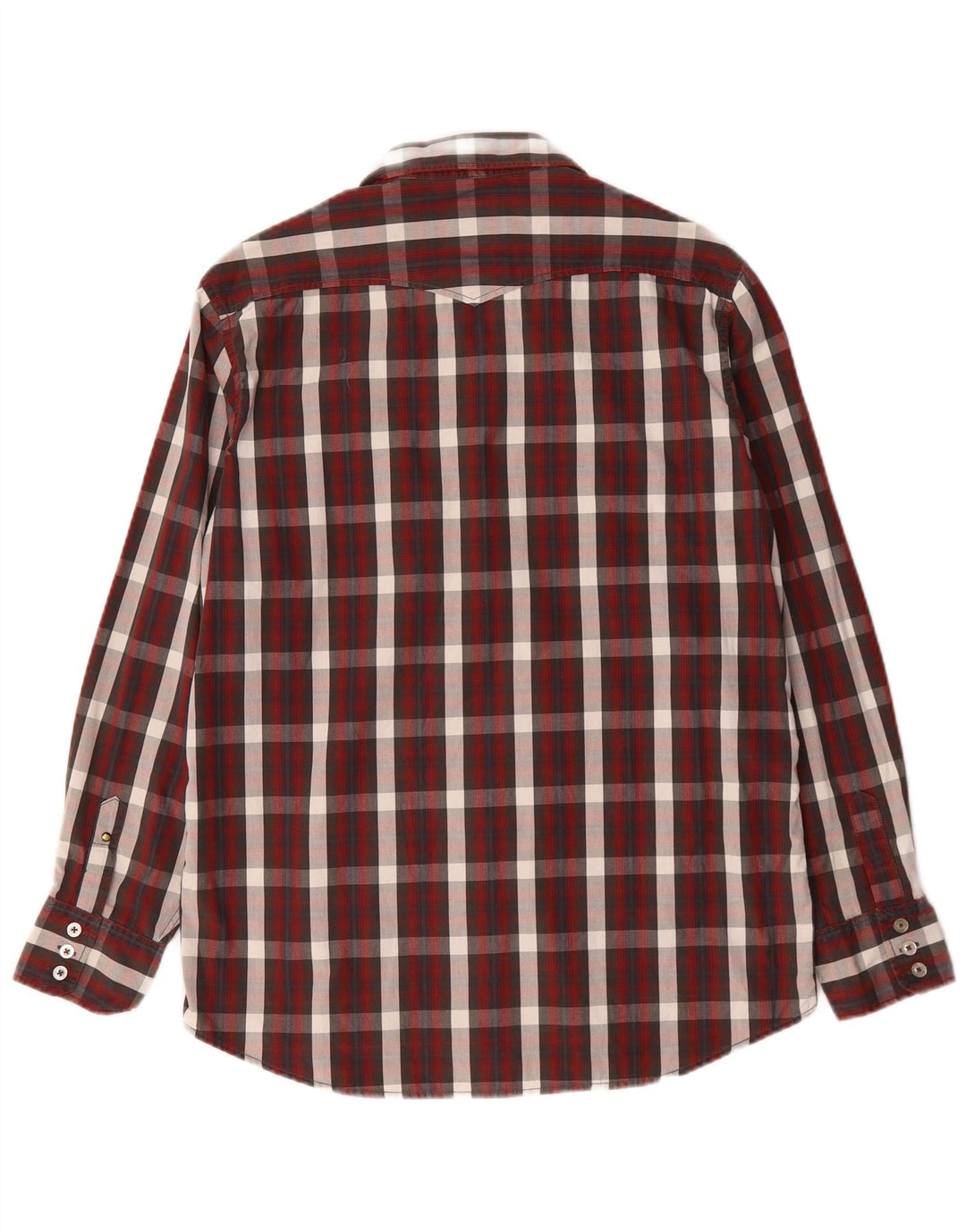 Jack & Jones Herren-Hemd, groß, burgunderrot, kariert, Baumwolle