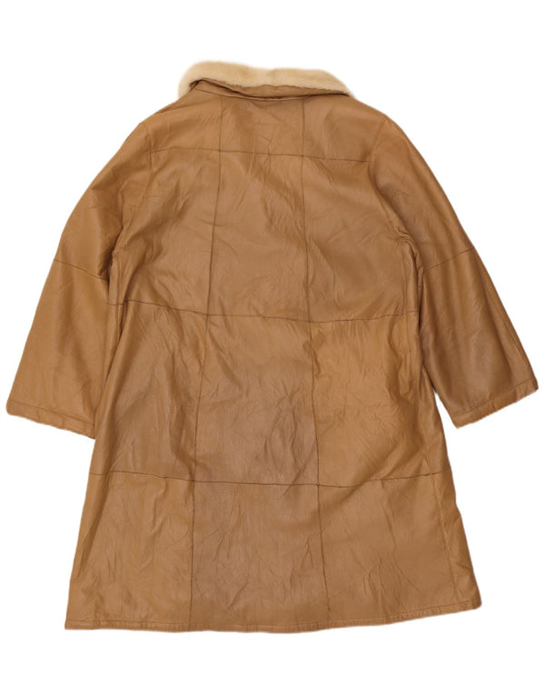 VINTAGE Damen Lammfellmantel IT 44 Mittelbeige