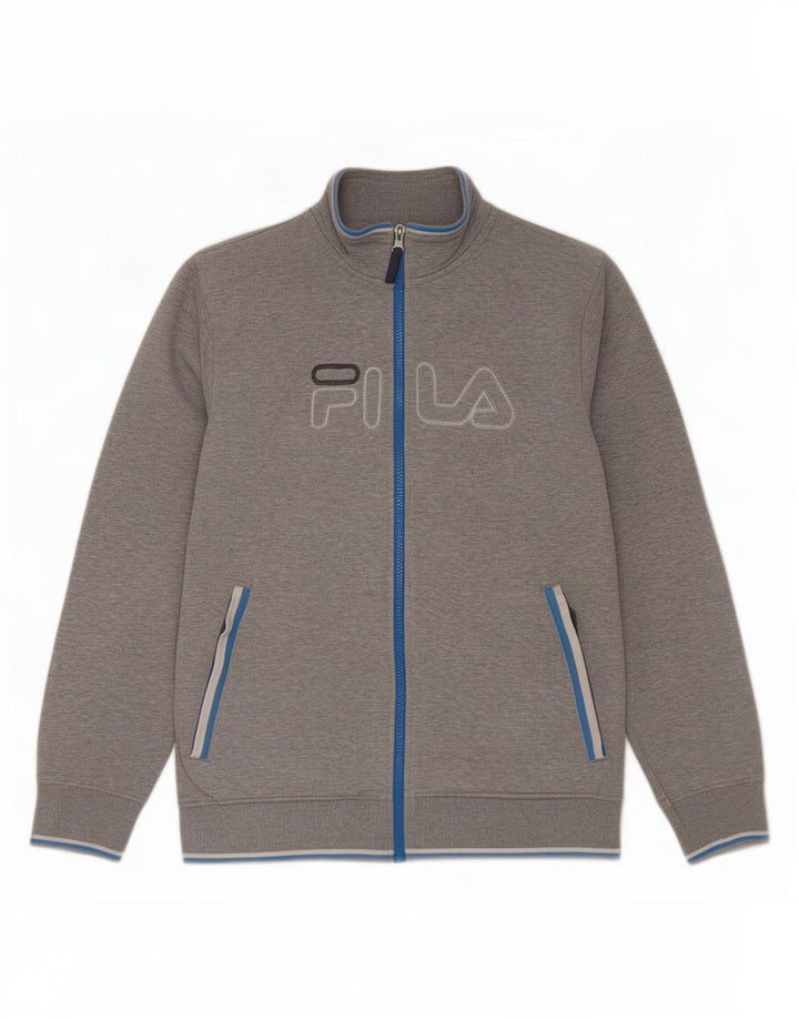 Fila Herren-Trainingsanzug mit grafischem Oberteil, große graue Baumwolle