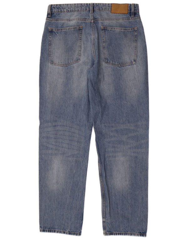Zara Herren Straight Jeans EU 42 Large W32 L32 Blaue Baumwolle