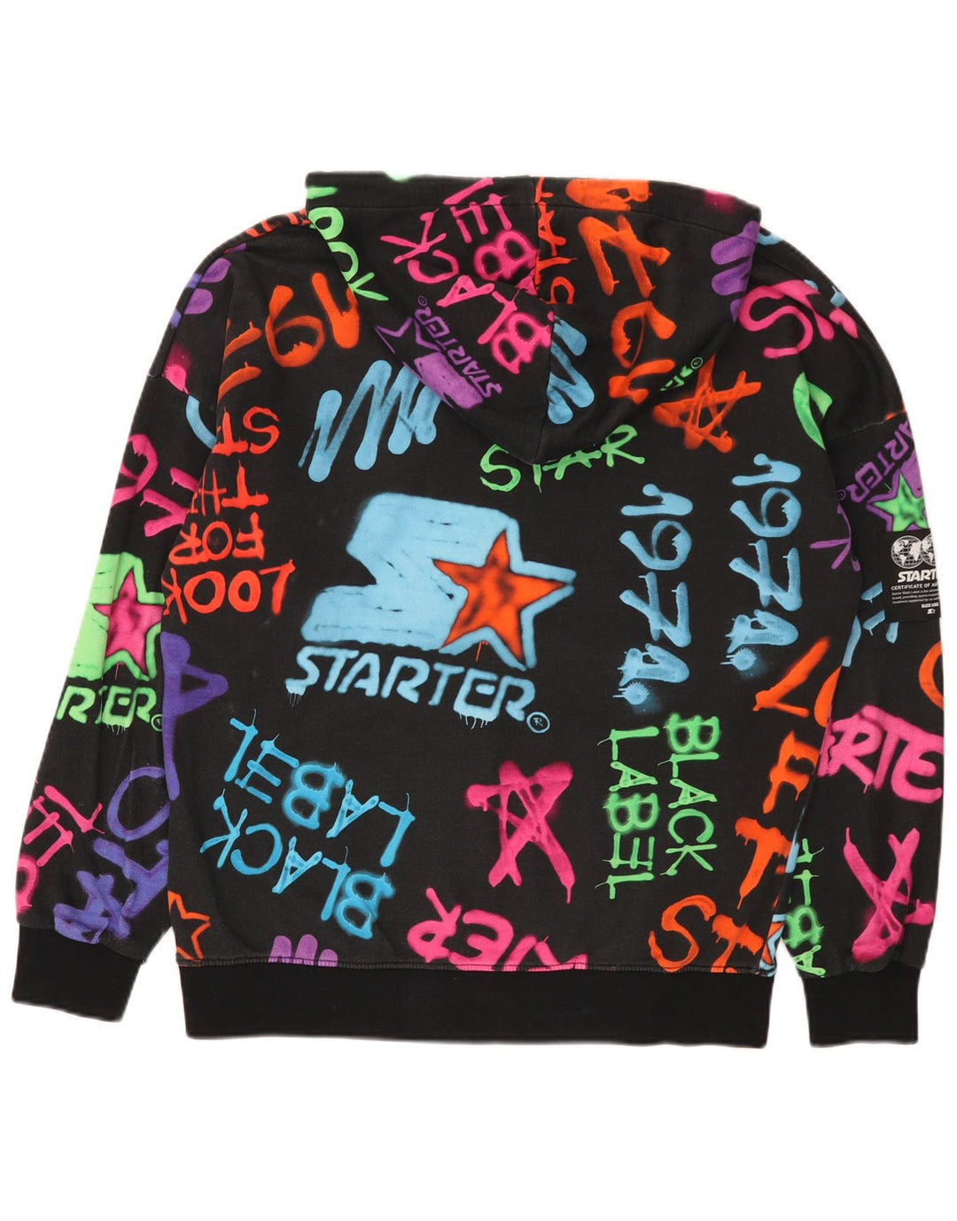 Starter Herren-Kapuzenpullover mit Grafik, mittelgroß, mehrfarbig, Baumwolle