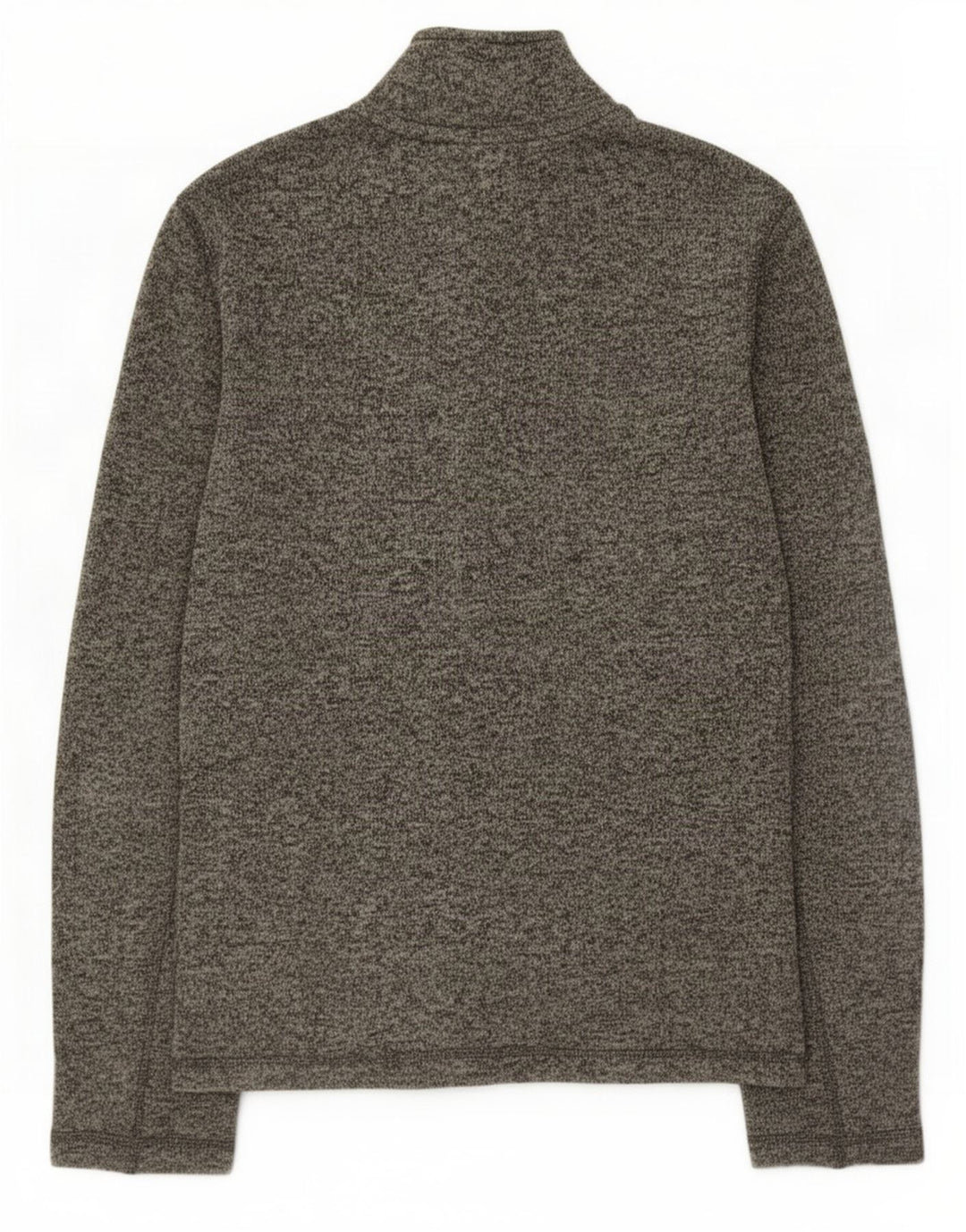 Eddie Bauer Herren-Sweatshirt mit Reißverschluss am Hals, Mittelgrau meliertes Polyester