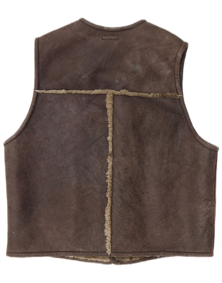 Closed Herren Shearling Gilet XL Braun
