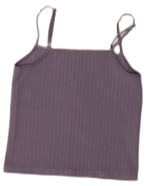 Urban Outfitters Damen Crop Cami Top UK 14 Large Lila Polyamid