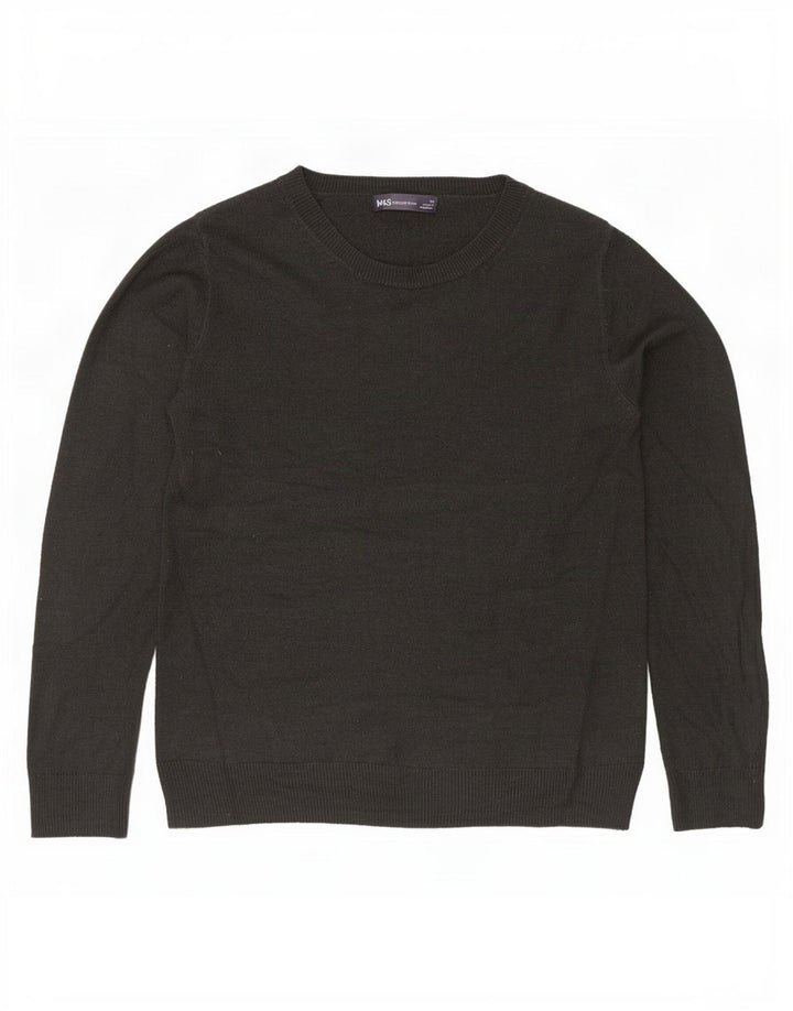 Marks & Spencer Damen-Pullover mit U-Boot-Ausschnitt, Gr. 10, Größe S, Grau, Acryl
