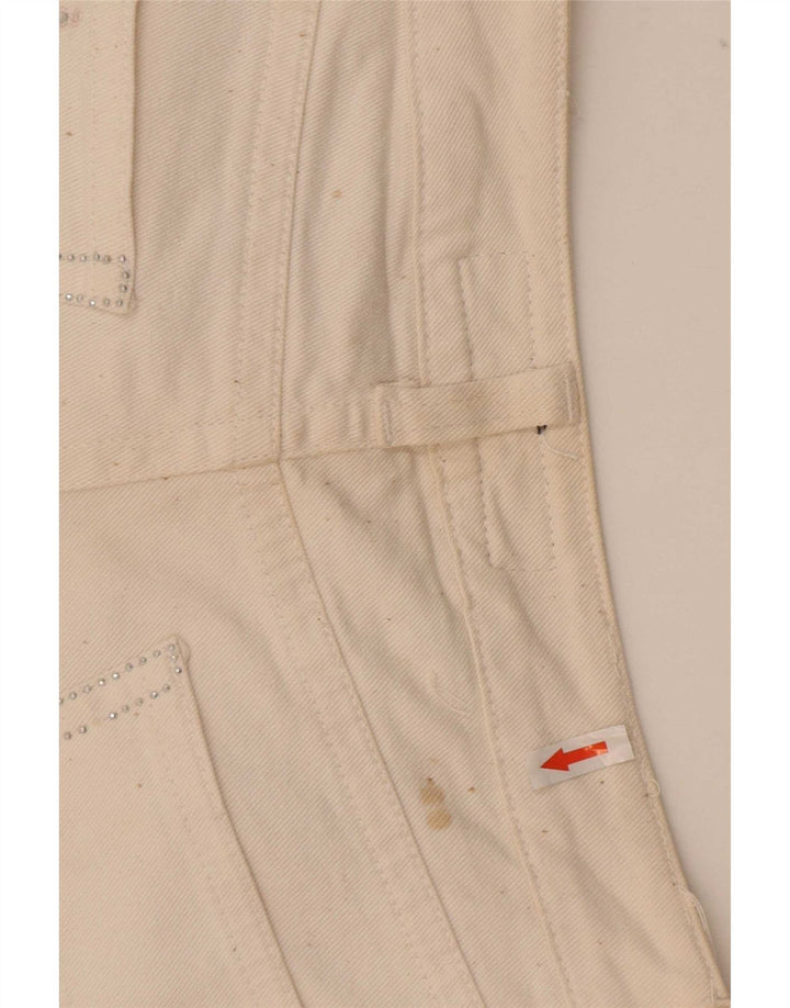 Richmond Damen Straight Jeans W29 L33 Weiße Baumwolle