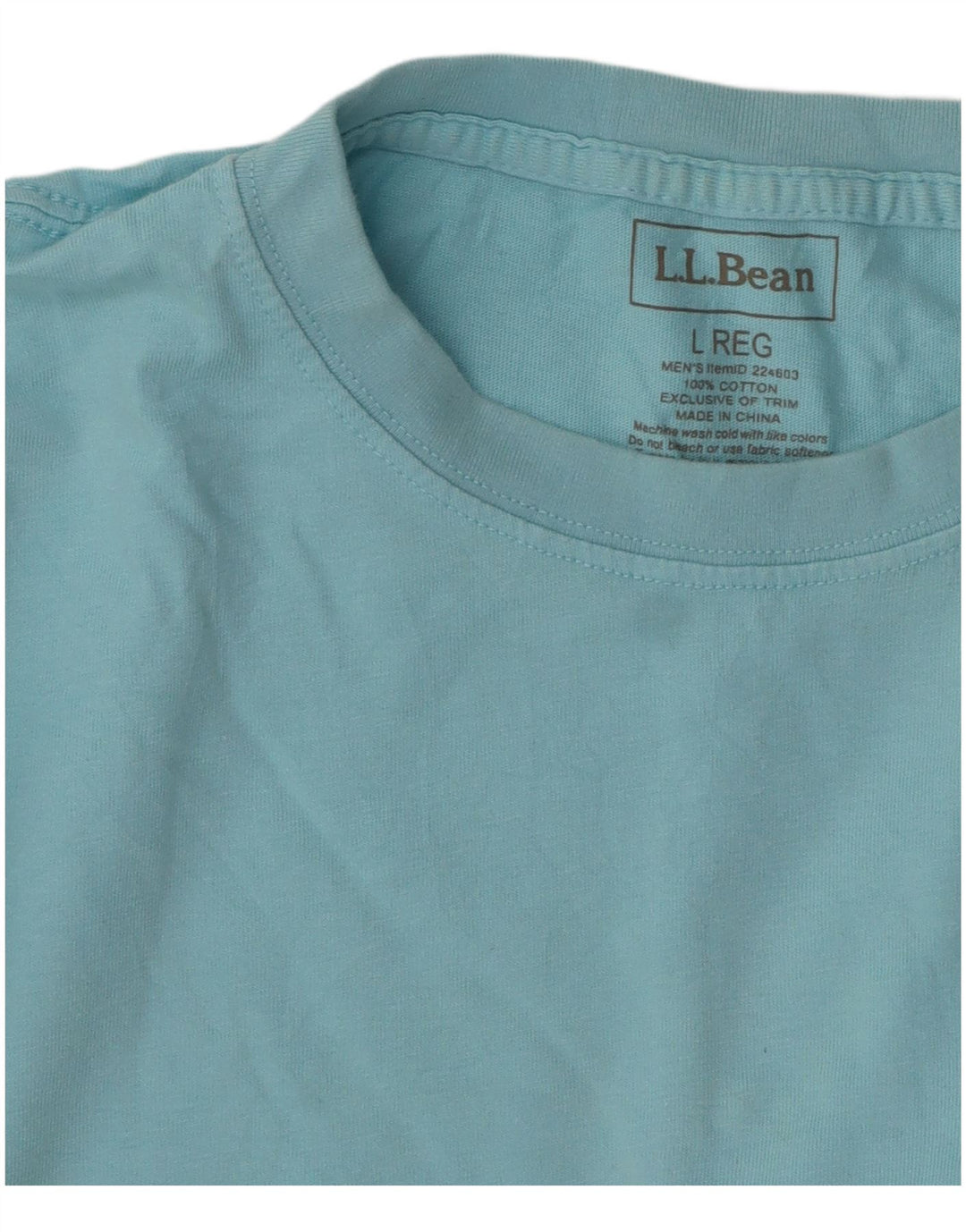 L.L.Bean Herren-Top, langärmelig, groß, aus blauer Baumwolle
