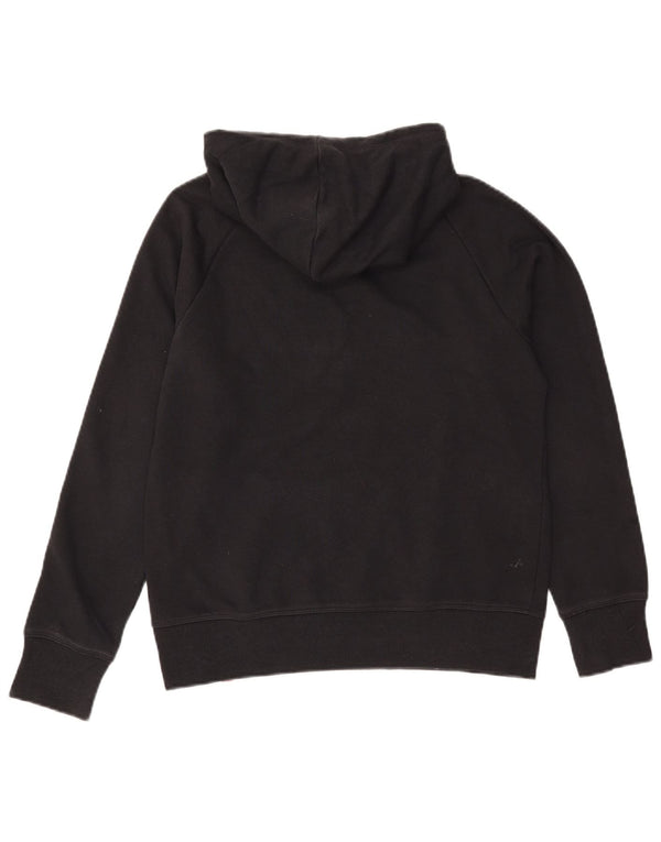 New Balance Womens Graphic Oversized Hoodie Jumper UK 10 Small Black