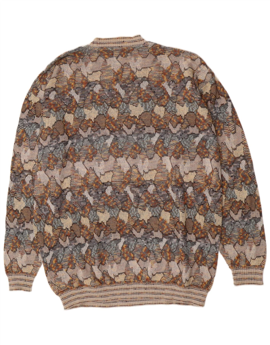 Suspense Herren-Pullover mit abstraktem Muster und Rundhalsausschnitt IT 54 XL Grau
