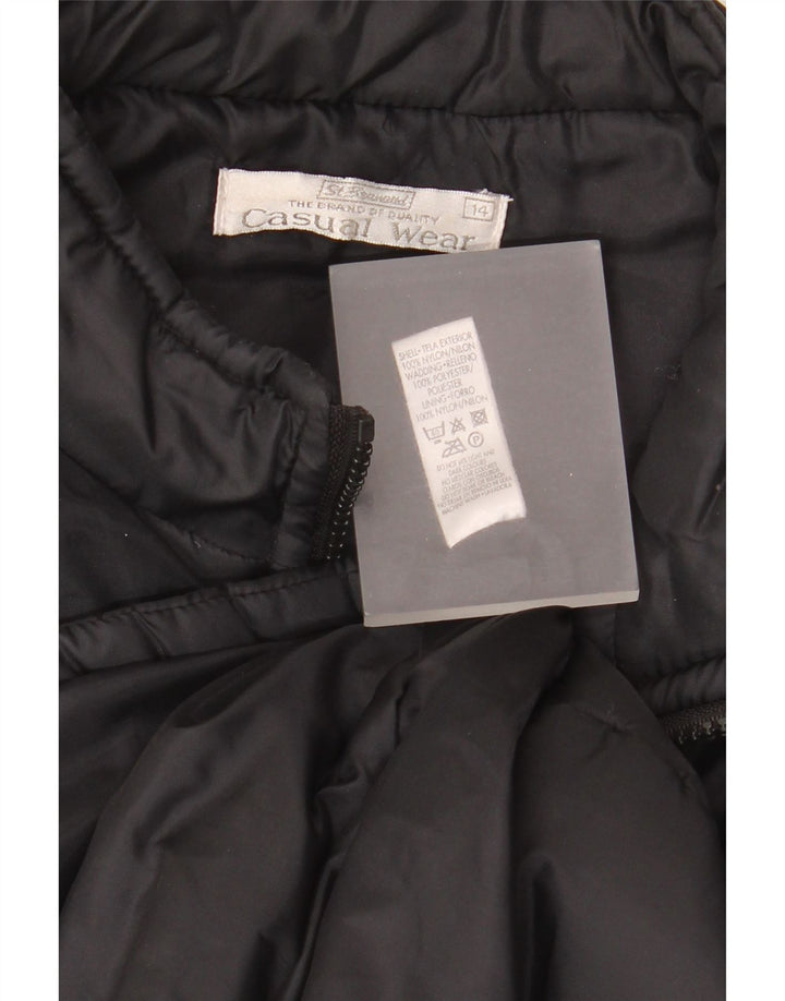 St. Bernard Wattierte Damenweste UK 14 Large Schwarz Nylon