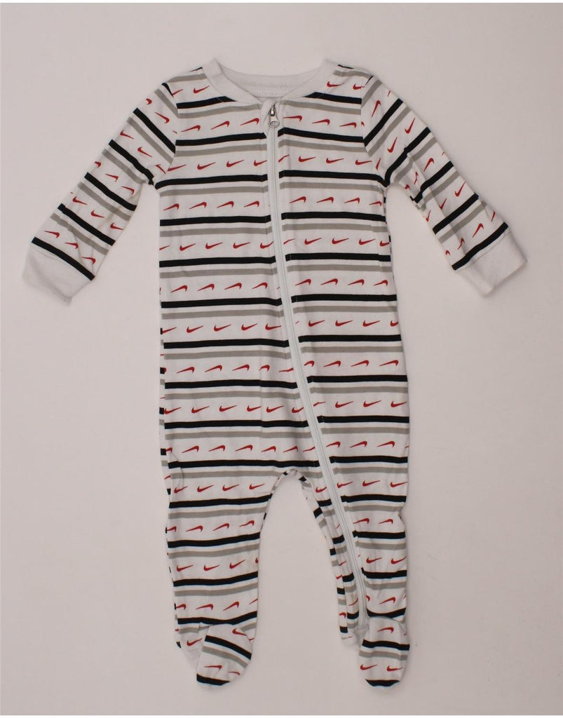 NIKE Baby Boys Graphic Long Sleeve Jumpsuit 3-6 Months  White Striped Vintage Nike and Second-Hand Nike from Messina Hembry 