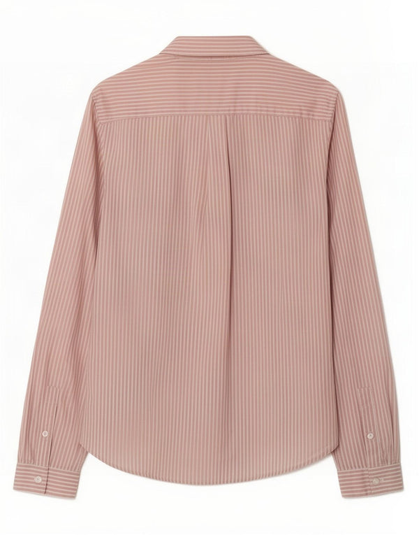 Jack Wills Damenhemd UK 10 Small Lila Nadelstreifen Baumwolle