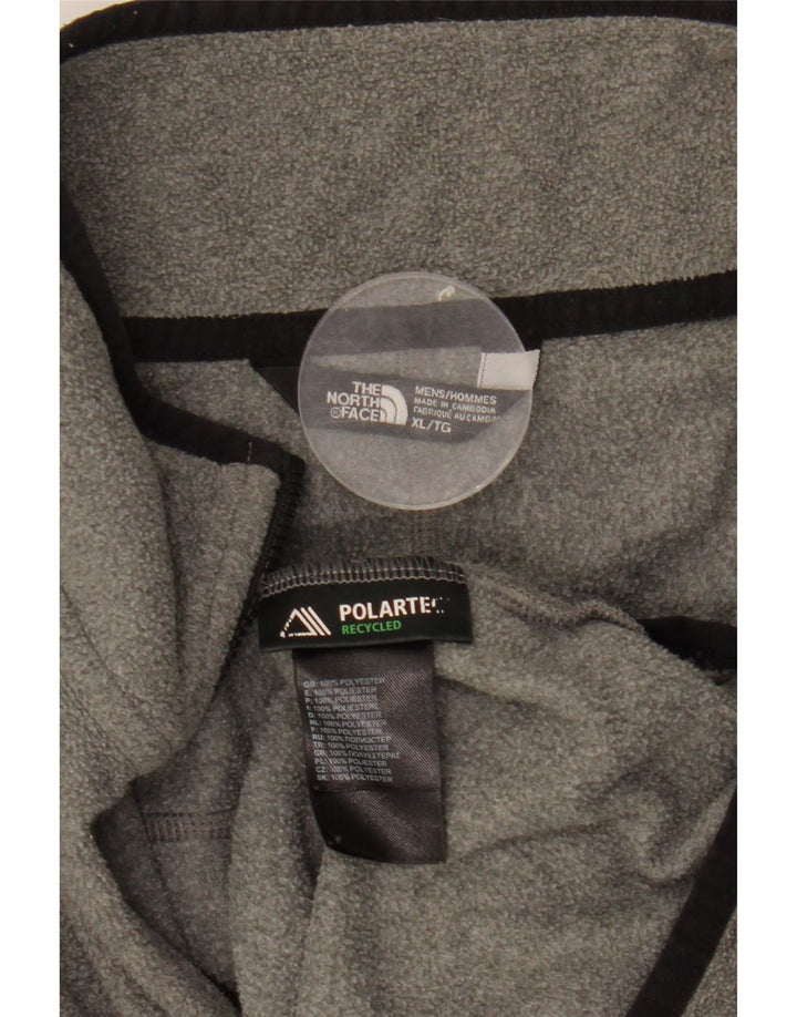 The North Face Herren-Fleecepullover mit Reißverschluss am Hals, XL, grau, Polyester