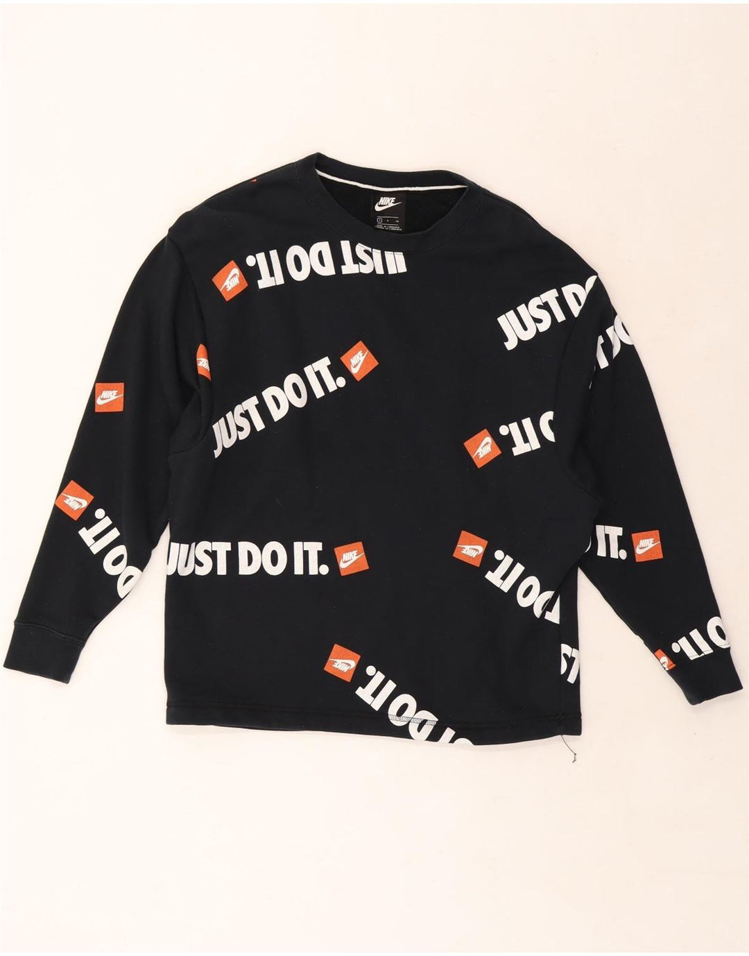 NIKE Herren-Sweatshirt mit Grafik, Größe S, marineblau, Baumwolle