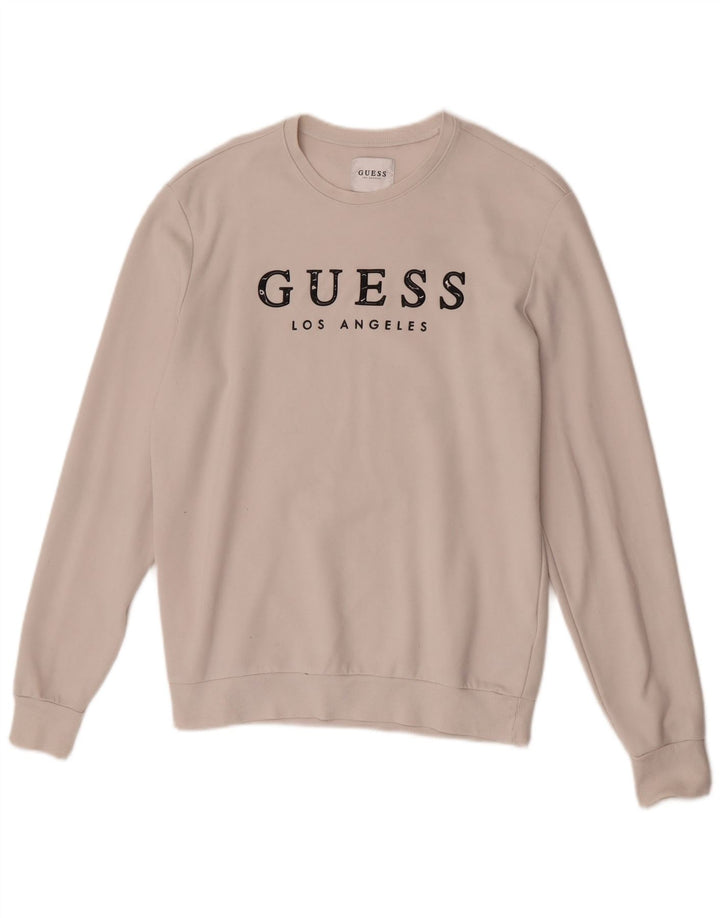 Guess Herren-Sweatshirt mit Grafik, mittelweißes Polyester
