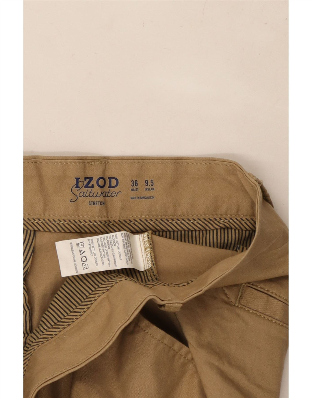IZOD Herren-Chino-Shorts W36, große braune Baumwolle