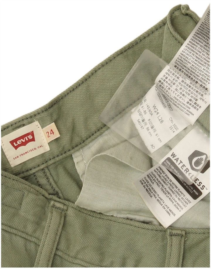Levi's gerade Cargohose für Damen, W24, L28, grüne Baumwolle