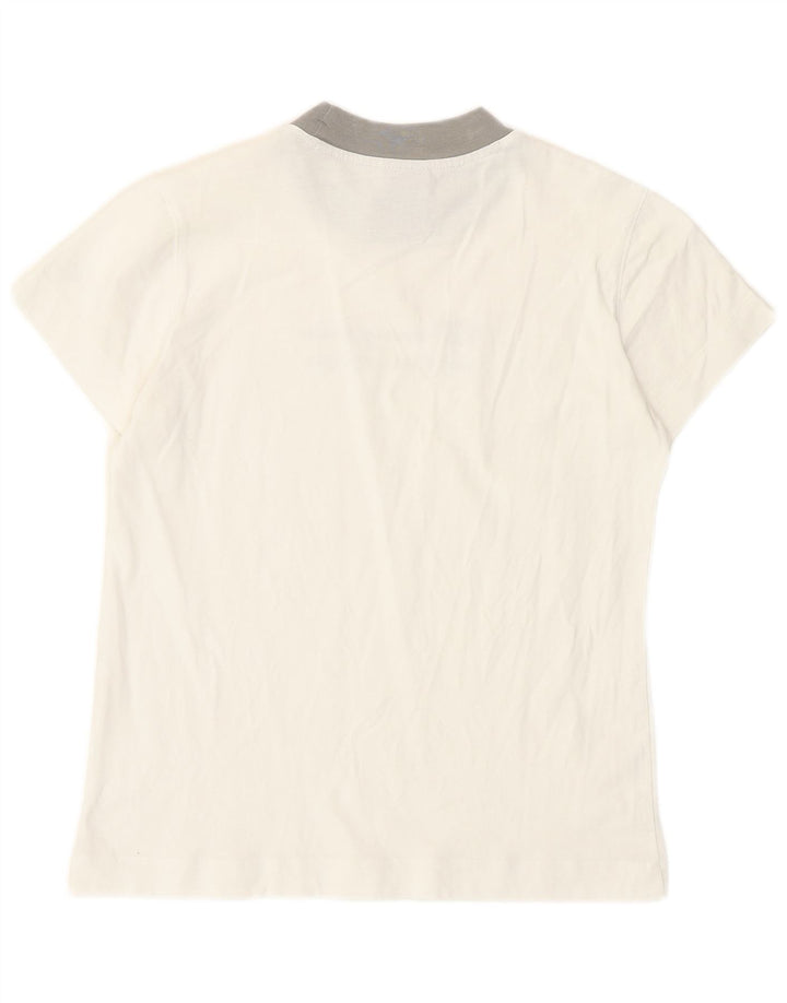 Champion Damen Grafik-T-Shirt-Oberteil UK 10 Small Weiß