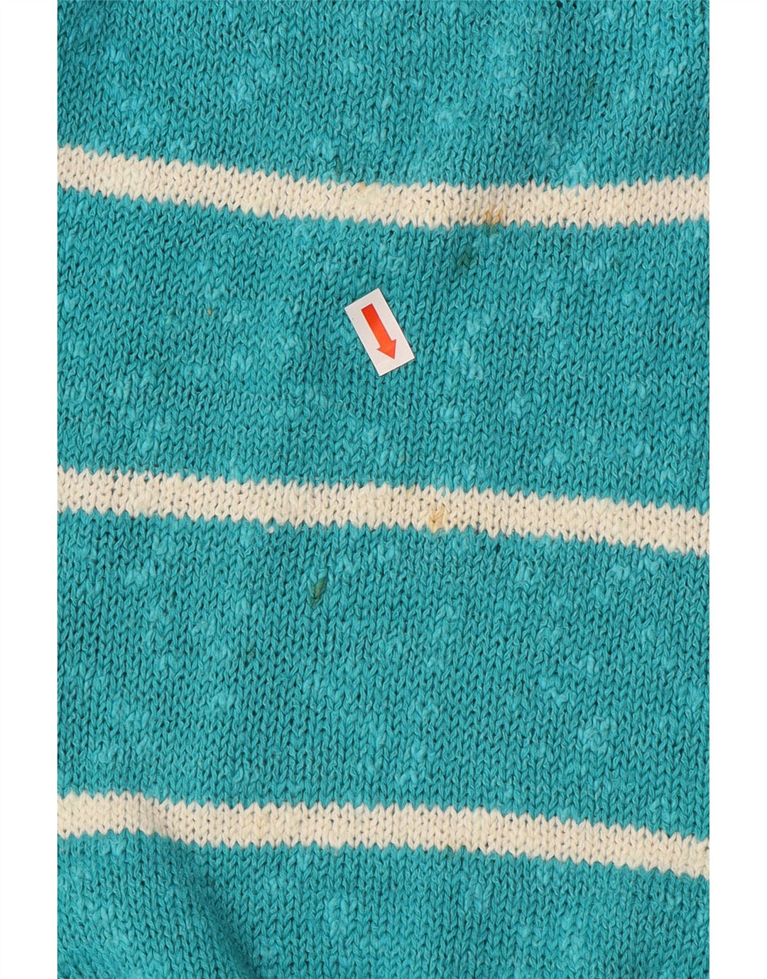 Nanette Damen-Pullover mit Knopfkragen, Gr. 10, klein, Türkis gestreift