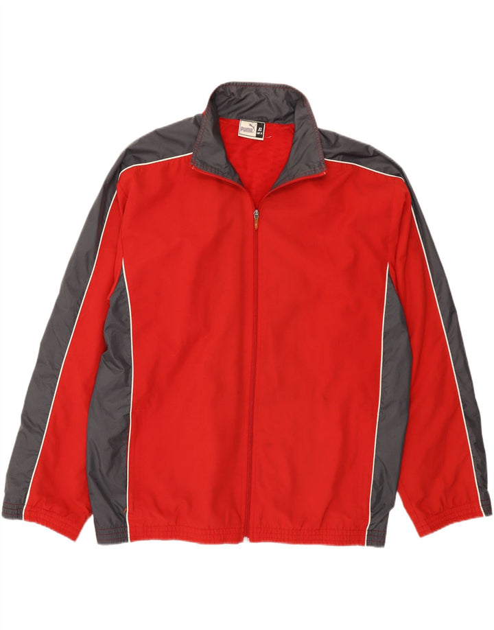 Puma Herren-Trainingsanzug-Top-Jacke XL, rot, Farbblock