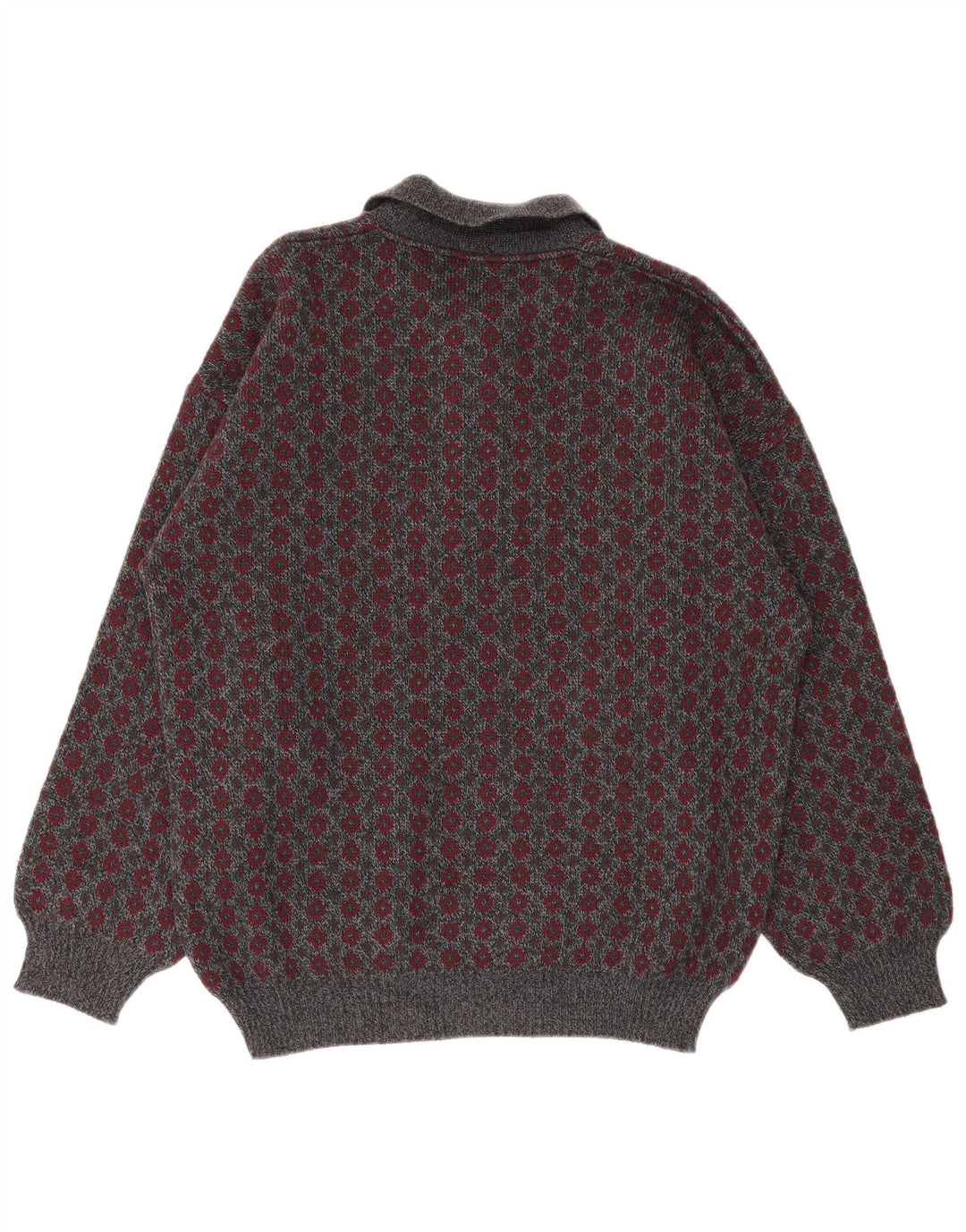 Viky Tricot Herren-Pullover mit Rollkragen, IT 50, mittelgrau, geometrisch