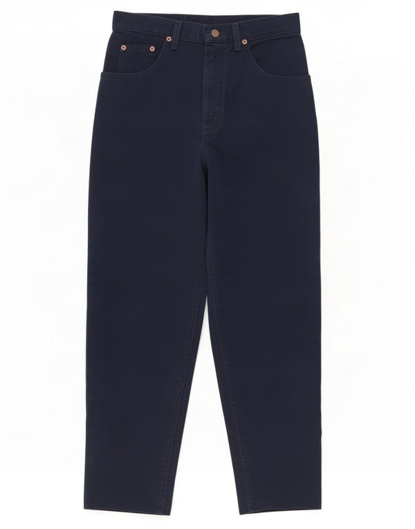 Lee Damen High Waist Tapered Jeans W31 L28 Marineblaue Baumwolle
